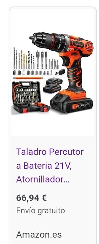 Taladro percutor inalámbrico 21V