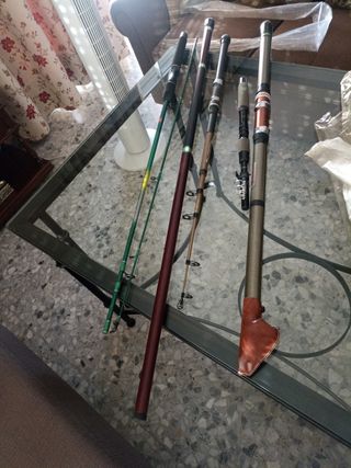 Cañas de pescar usadas - 5 piezas