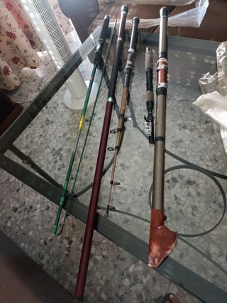 Cañas de pescar usadas - 5 piezas