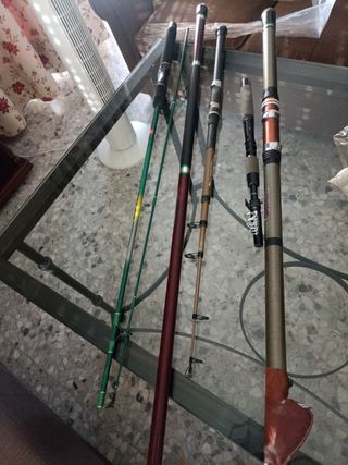 Cañas de pescar usadas - 5 piezas