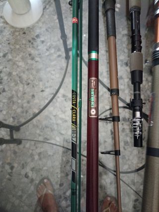 Cañas de pescar usadas - 5 piezas