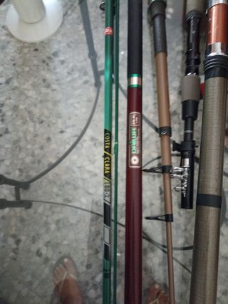 Cañas de pescar usadas - 5 piezas
