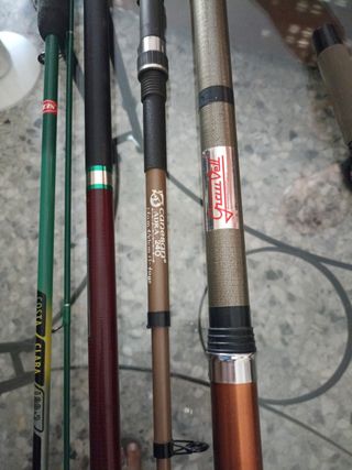 Cañas de pescar usadas - 5 piezas