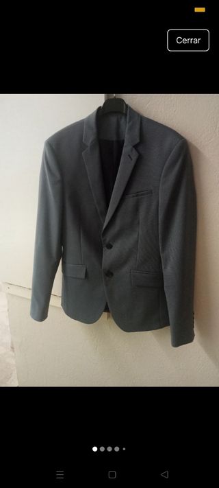 Blazer Zara Hombre M - Gris