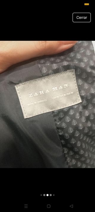 Blazer Zara Hombre M - Gris