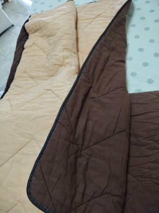 Coperte trapunte marroni cotone