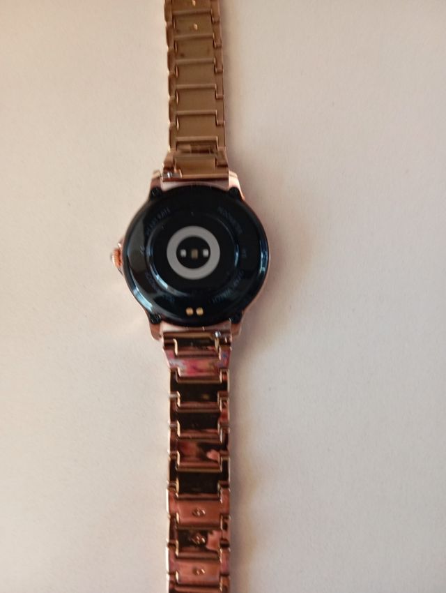 Reloj mujer brillante oro rosa con dos correas más