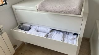 Comò + fasciatoio Bopita bianco