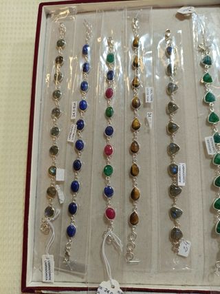 PULSERAS PLATA MINERALES