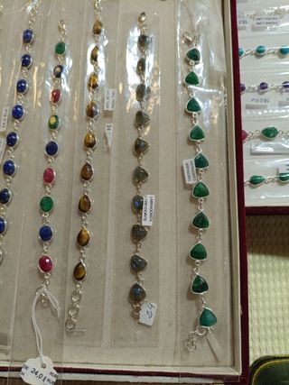 PULSERAS PLATA MINERALES