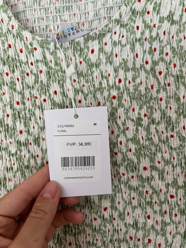 Vestido midi flores - Talla S