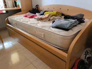 Cama nido madera - colchón incluido