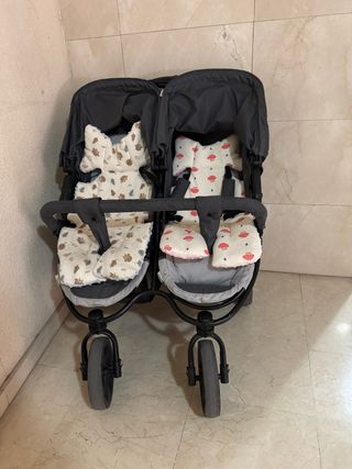 Carrito gemelar doble