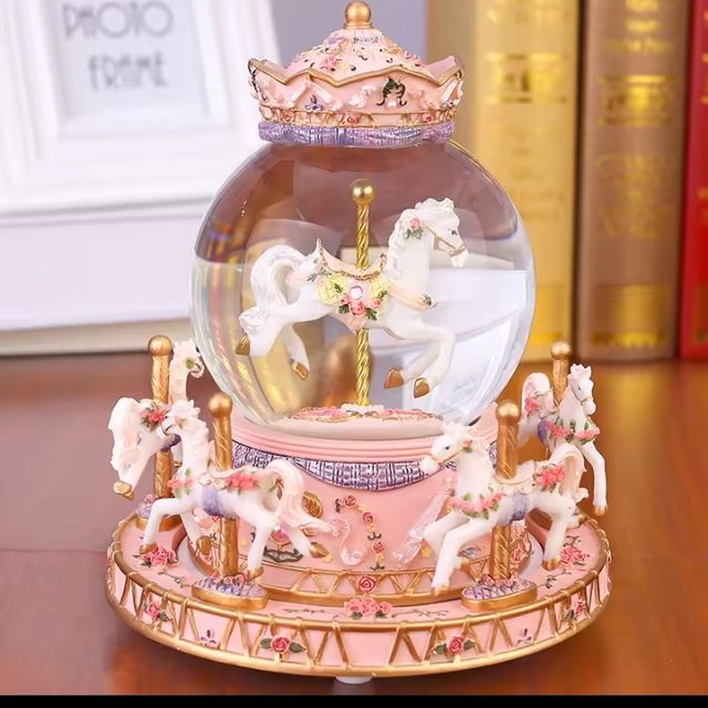 Carrusel musical con luz y música a cuerda