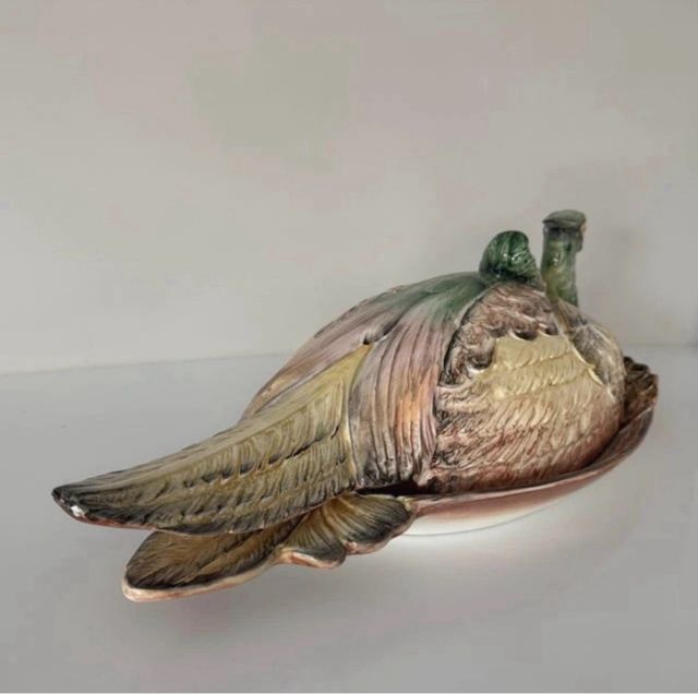 Piatto Pavone Ceramica Italia