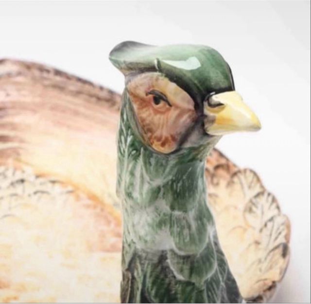 Piatto Pavone Ceramica Italia