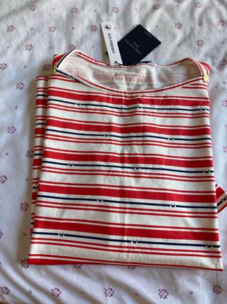 Camiseta Cortefiel rayas rojas M