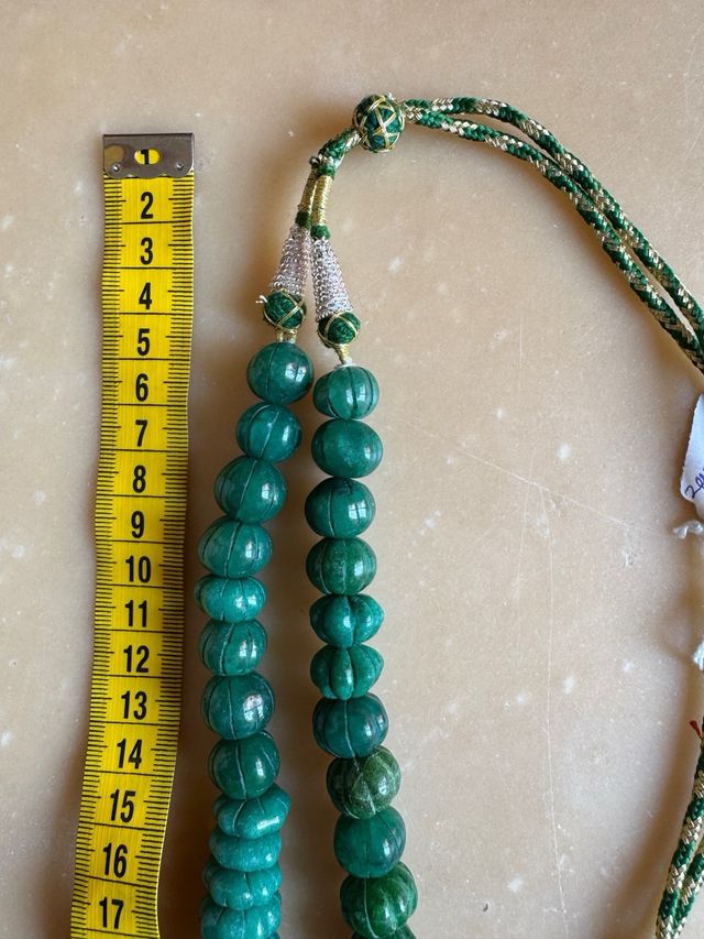 Collana Indiana in smeraldo massivo intarsiato