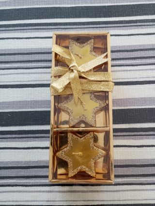 Candele a stella dorata - 3pz