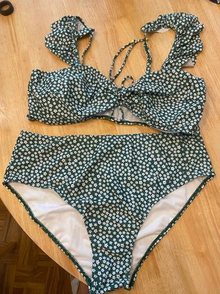Bikini floral verde 2XL