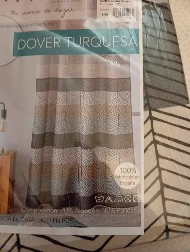Cortinas Dover Turquesa - Paula Confecciones,