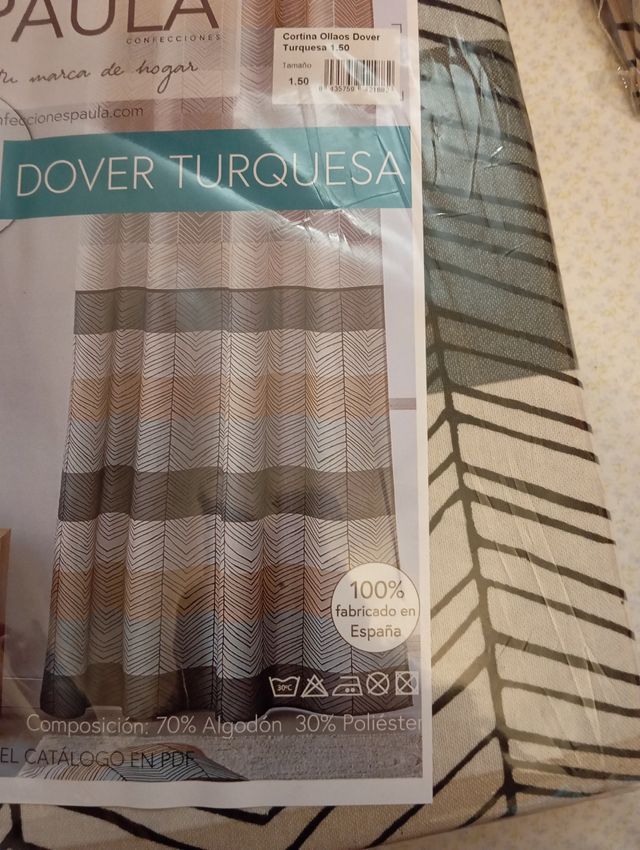 Cortinas Dover Turquesa - Paula Confecciones,