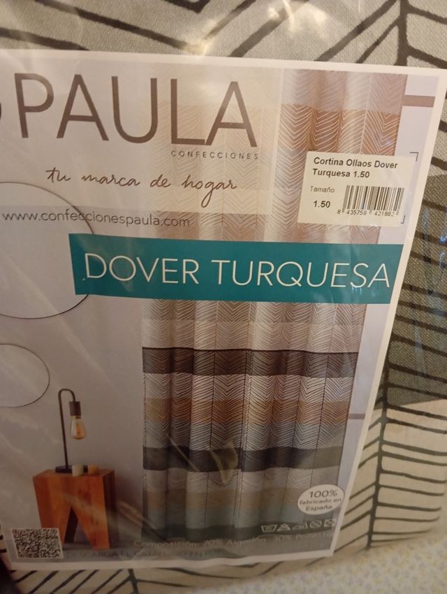 Cortinas Dover Turquesa - Paula Confecciones,
