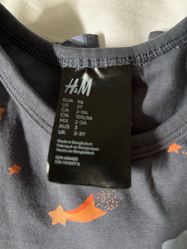 Pijamas H&M 2-3 años 98 cm