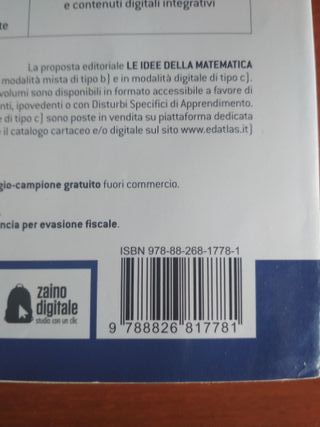 LE IDEE DELLA MATEMATICA 1, ALGEBRA GEOMETRIA