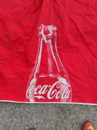 Tela de Sombrilla Coca-Cola roja