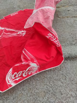 Tela de Sombrilla Coca-Cola roja