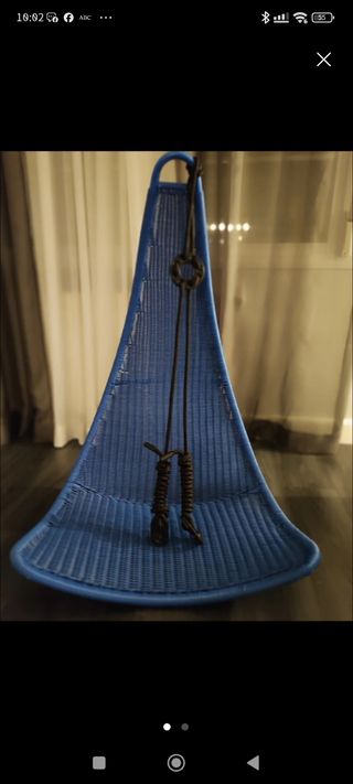 Silla colgante azul Ikea