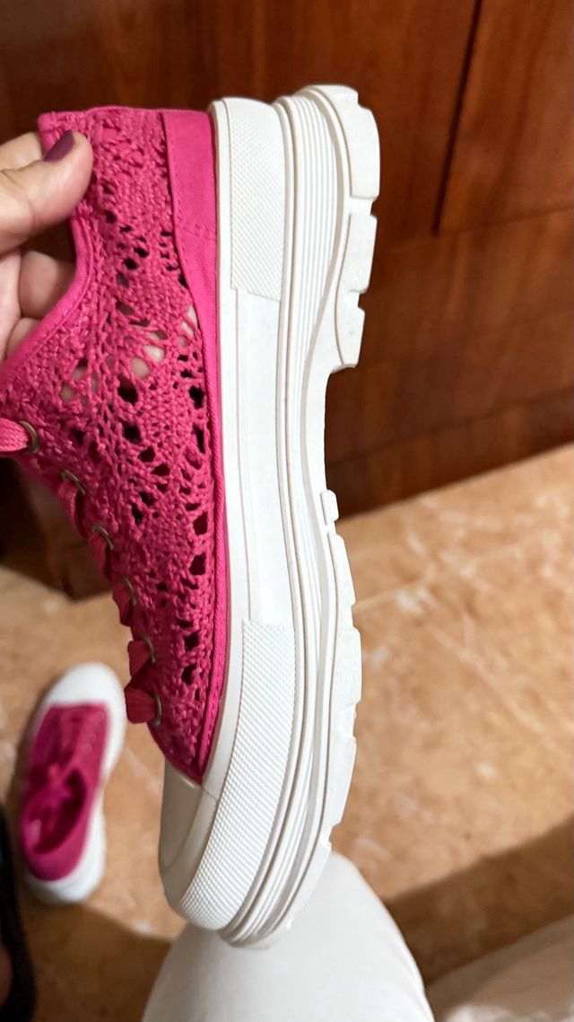 Zapatillas verano mujer rosa