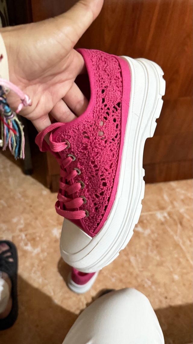 Zapatillas verano mujer rosa