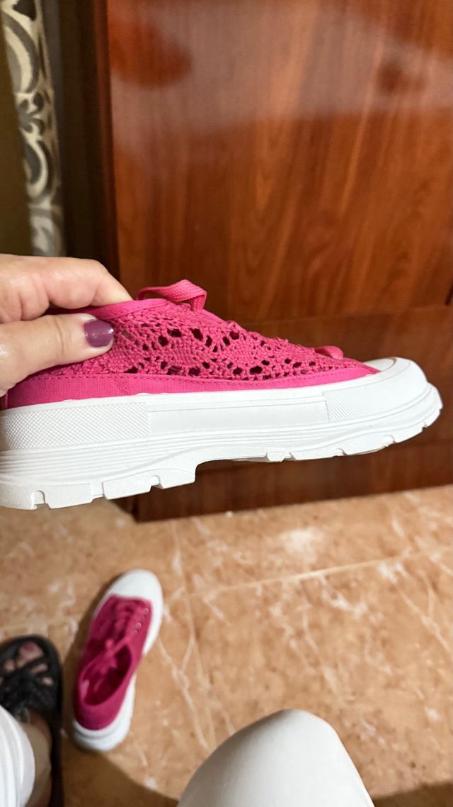 Zapatillas verano mujer rosa