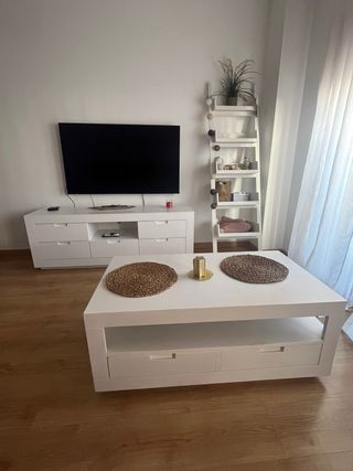 Mueble salón blanco - madera