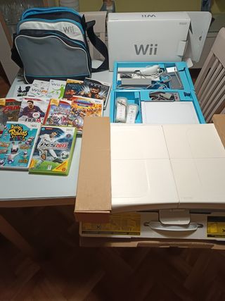 Wii Nintendo Blanca + 11 Juegos+wii fit