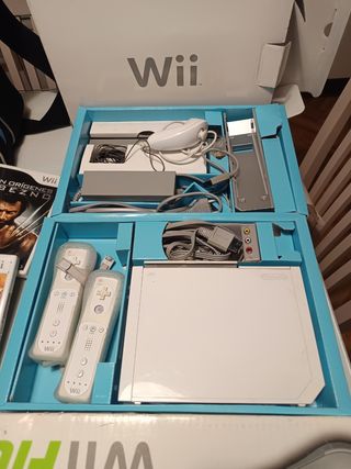 Wii Nintendo Blanca + 11 Juegos+wii fit