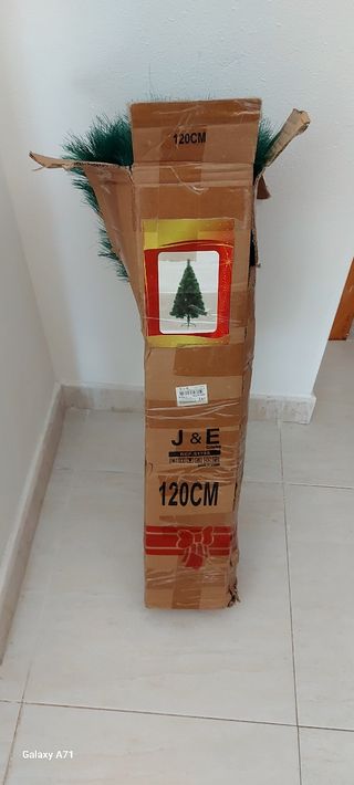 Árbol Navidad 120cm + Decoraciones