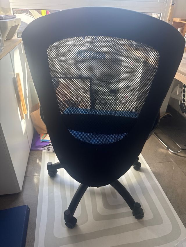 Silla oficina giratoria azul