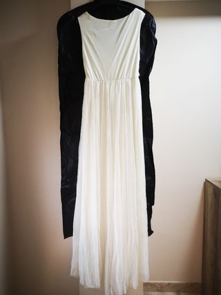 Vestido novia tul crudo