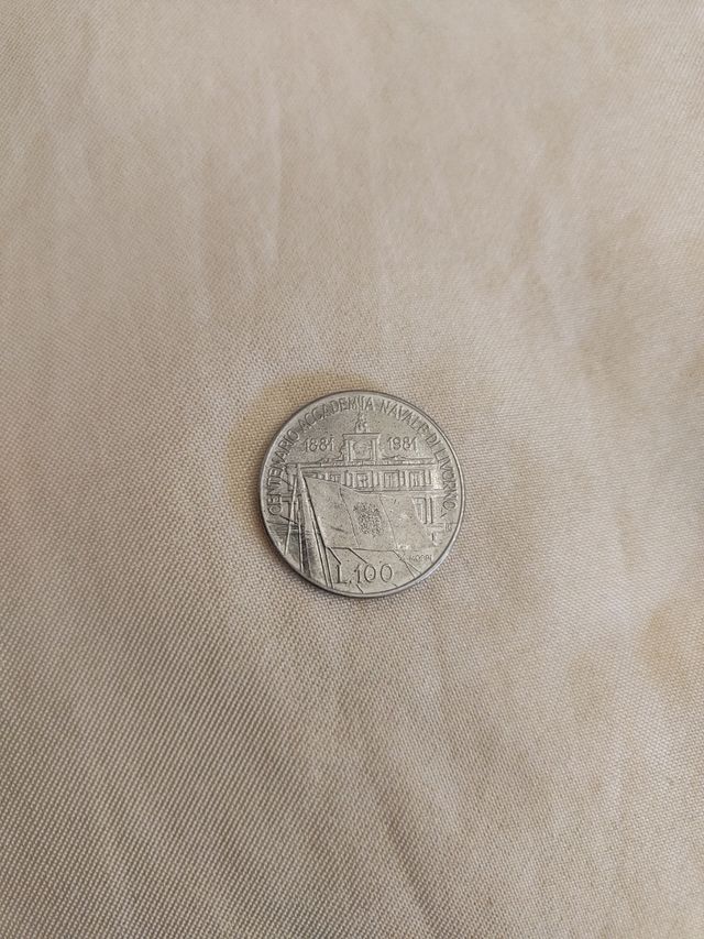 Moneta 100 Lire Livorno 1881-1981