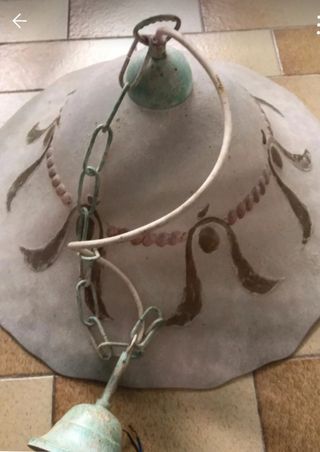 Lampadario vintage vetro 