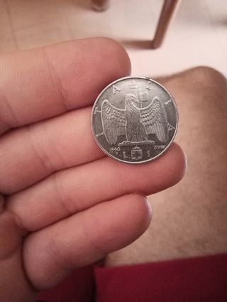 1 Lira 1940 4 barrette Regno d'Italia rarissima r2