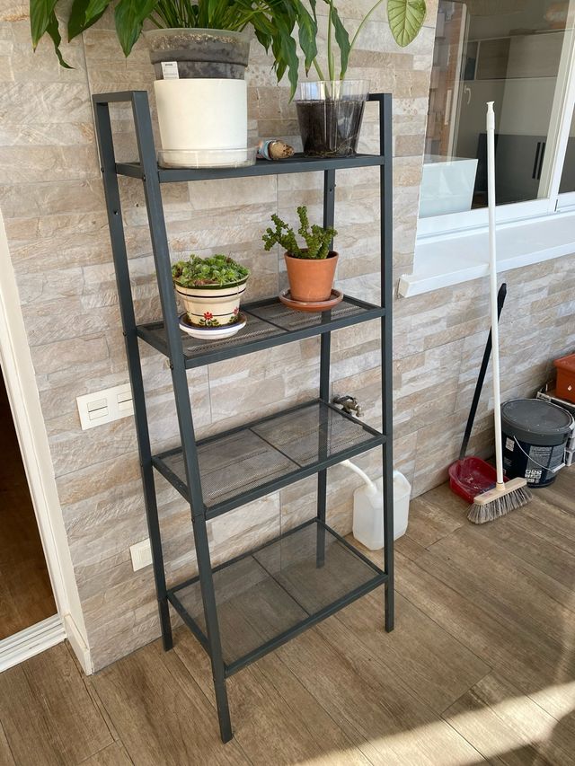 Estantería metálica negra 4 baldas