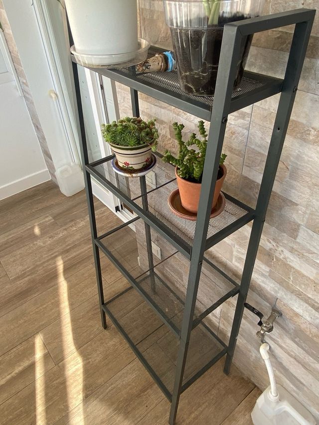 Estantería metálica negra 4 baldas