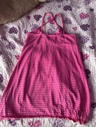 Vestido rosa mujer rayas