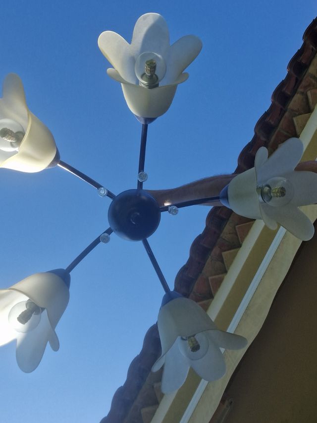 Lampara clasica 5 tulipas