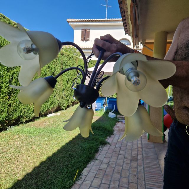 Lampara clasica 5 tulipas