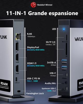WAVLINK PD140W: Docking Station 11-in-1